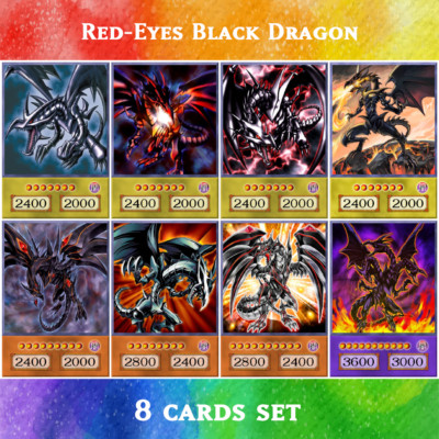 Orica Red-Eyes Black Dragon - 8 cards set (Anime Art)-image