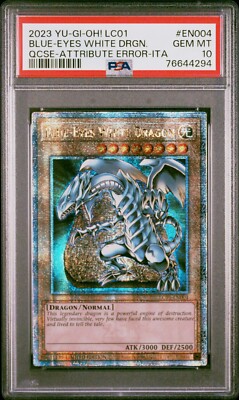 PSA10 Blue Eyes White Dragon EN004 25th Quarter Century Secret Rare Yugioh ITA-image