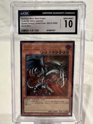 2024 YU-GI-OH! JAPANESE #QCLP-JP005 RED-EYES BLACK METAL DRAGON CGC 10 Gem Mint-image