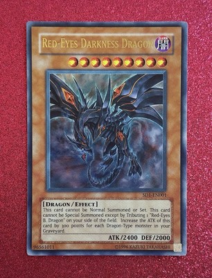 Red-Eyes Darkness Dragon - NM, Unlimited Edition, SD1-EN001 (Yu-Gi-Oh TCG, 1996)-image