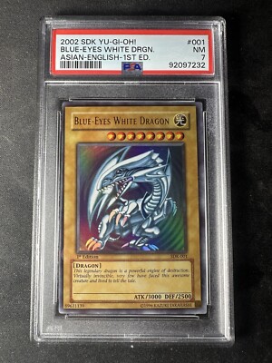 PSA 7 Blue-Eyes White Dragon SDK-001 | 1st Edition | Asian English | Near Mint-image