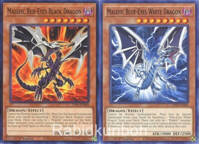 Yugioh Malefic Blue-Eyes White Dragon + Malefic Red-Eyes Black Dragon Set-image