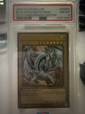 Blue-Eyes White Dragon LOB-EN001 25th Anniversary PSA 8-image