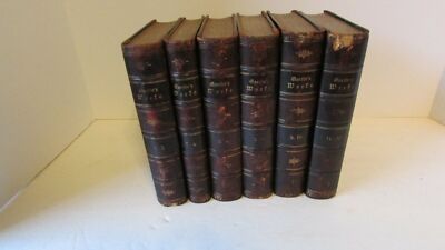 1882 RARE SET GOTHE WERKE 6 VOLUME SET IN GERMAN LEATHER BOUND bk635-image