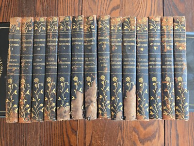 Stoddard's Lectures 1913 Complete set fair shape 14 Vols, I-X plus 4 supplements-image