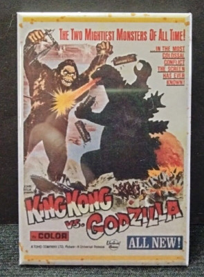 KING KONG VS. GODZILLA FRIDGE MAGNET movie poster 2.25