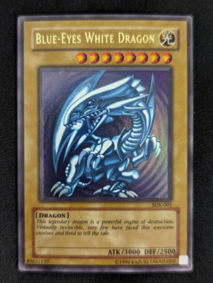Yugioh! HP Blue-Eyes White Dragon - SDK-001 - Ultra Rare - Unlimited Edition LP-image
