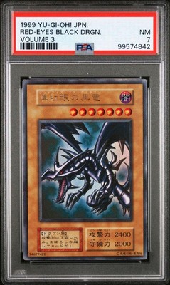 PSA7 Yu-Gi-Oh Red Eyes Black Dragon Vol.3 Ultra Rare 1999 Initial Japanese-image