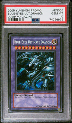 2005 Yugioh! Blue-Eyes Ultimate Dragon JMP-EN005 Shonen Jump Mag Promos PSA 10-image