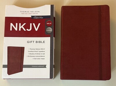 NKJV Gift Bible - Cinnamon LeatherSoft In Box-image