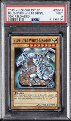 2013 YU-GI-OH! STARTER DECK KAIBA RELOADED 1ST ED BLUE-EYES WHITE DRAGON PSA 9-image