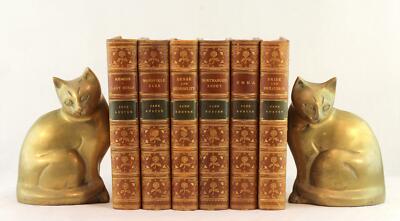 Fine 3/4 Brown Leather Bindings 1886-92 The Novels of Jane Austen 6 Volume Set-image
