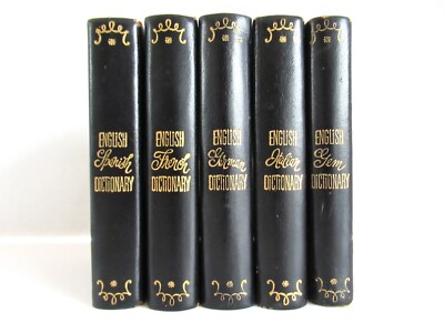 Set of 1950's Collins Gem Dictionary Set, Spanish French German Italian English-image