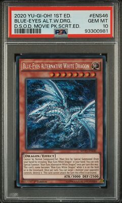 2020 1ST ED #ENS46 BLUE-EYES ALTERNATIVE WHITE DRAGON PSA 10-image
