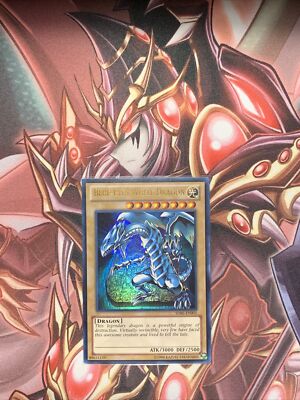 1996 Yugioh NM Blue-Eyes White Dragon Ultra Rare Holo #SDBE-EN001 Card-image