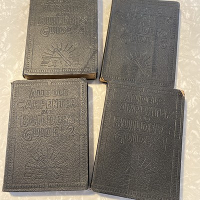 Audels Carpenters And Builders Guide 1923 1st Edition Set Vol 1-4 Leather-image
