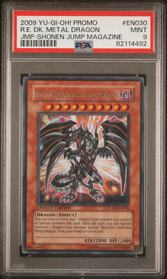 Yu-Gi-Oh! 2009 Red-Eyes Darkness Metal Dragon JUMP-EN030 Ultra Rare PSA 9 MINT!-image
