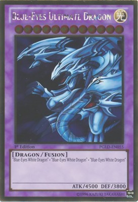Blue-Eyes Ultimate Dragon - PGLD-EN055 - Gold Rare - 1st Edition x1 Lightly Play-image