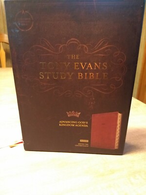 CSB Tony Evans Study Bible, British Tan LeatherTouch, Indexed -image