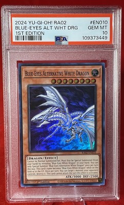 YuGiOh! Blue-Eyes Alternative White Dragon Super Rare RA02-EN010 PSA 10 GEM MINT-image