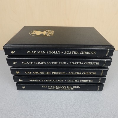 Agatha Christie Mystery Collection Lot of 5 Bantam Leatherette 1980's Vintage-image