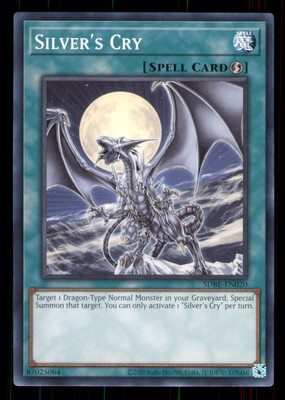 Yugioh Silver's Cry #SDBE-EN020 Saga of Blue-Eyes White Dragon LP-image