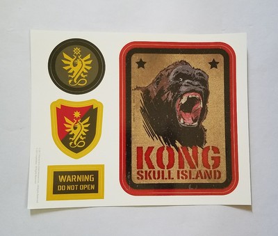 RARE 2017 KING KONG SKULL ISLAND MOVIE PROMO GIANT STICKERS SET KAIJU GODZILLA-image