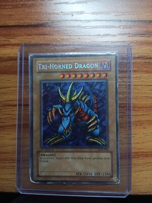 Yu-Gi-Oh! Tri-Horned Dragon Legend of Blue Eyes White Dragon LOB-000 1st DAMAGED-image