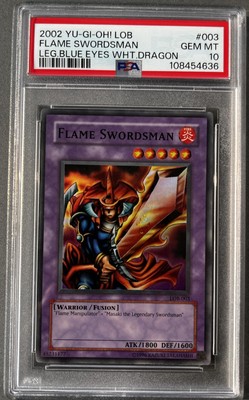 Flame Swordsman LOB-003 The Legend of Blue Eyes White Dragon-Unlimited PSA 10!!!-image