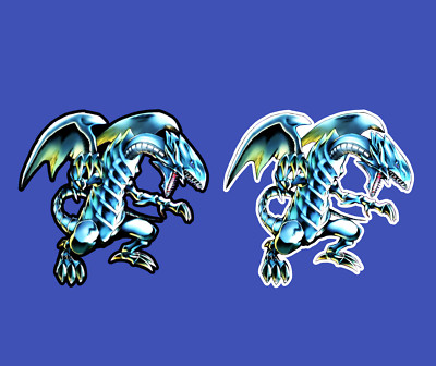 Yu-Gi-Oh! Blue Eyes White Dragon Sticker Decal-image