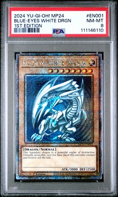 2024 YU-GI-OH! MP24-25TH ANV TIN: DUELING MIRRORS BLUE-EYES WHITE DRAGON PSA 8-image