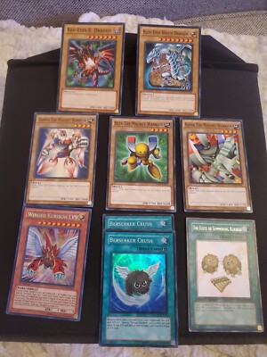 Yugioh Card Lot Blue Eyes White Dragon Red Eyes Kuriboh Magnet Warrior NM/LP-image