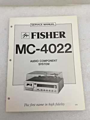 Vintage Original Fisher MC-4022 Audio Component System Service Manual Repair-image
