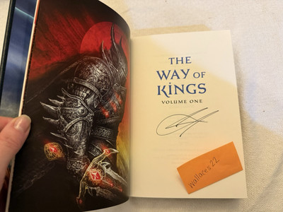 SIGNED BRANDON SANDERSON The Way of Kings Leatherbound slipcased Book Set-image