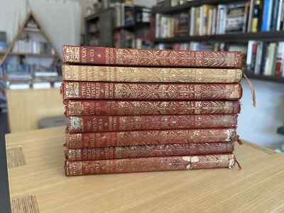 8 Book Set! RUDYARD KIPLING Pocket Leather Editions 1911-1925-image