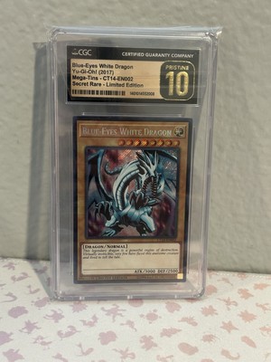 💎 CGC Pristine 10 Blue-Eyes White Dragon - CT14-EN002 - Secret Rare - Limited-image