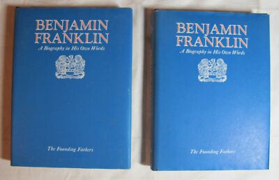 BENJAMIN FRANKLIN BIOGRAPHY IN HIS OWN WORDS LEATHER HB DJ 2 VOL. - US HISTORY-image