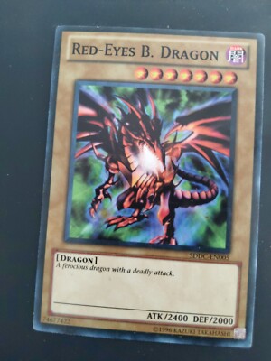 Yugioh Red Eyes Black Dragon Secret Pharaohs Rare-image