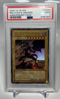 Yu-Gi-Oh! Anniversary Pack 1 LE Red-Eyes B. Dragon YAP1-EN002 Ultra Rare PSA 2-image