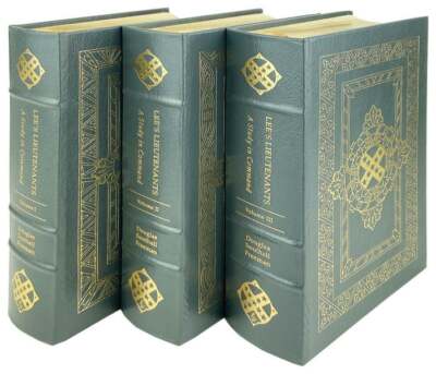 Douglas Southall Freeman / Lee's Lieutenants / 3 vol set Easton Press 2003 Fine-image