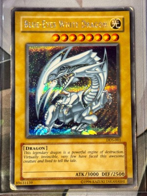 Original Halo Blue-Eyes White Dragon DDS-001 Heavily Played-image