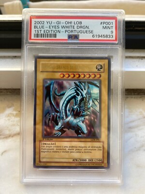 Yugioh Blue-Eyes White Dragon 1st Edition 2002 PSA 9 PT-image