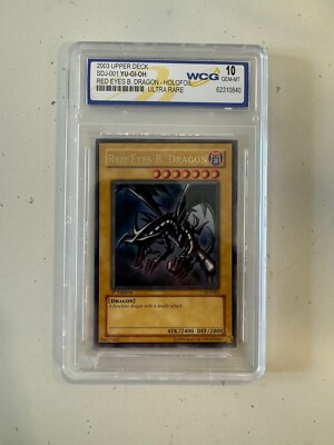 Red-Eyes B Dragon SDJ-001 Ultra Rare 1st Edition YUGIOH WCG 10 GEM-MT-image