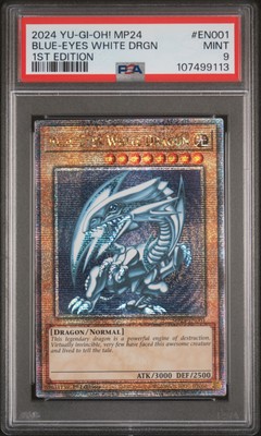 2024 YU-GI-OH! MP24-25TH ANV TIN: DUELING MIRRORS BLUE-EYES WHITE DRAGON PSA 9-image