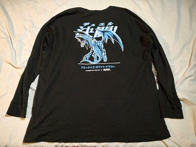 Tuned In Tokyo Yu-Gi-Oh Blue Eyes White Dragon Large Longsleeve Shirt-image