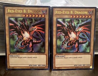 Yu-Gi-Oh! TCG 2X Red-Eyes B. Dragon Legendary Collection 4 Mega…LCJW-EN003 1st-image