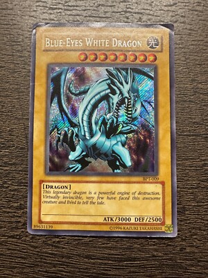 Yugioh Blue Eyes White Dragon BPT-009 Secret Rare UnLimited Edition HP/DMG-image