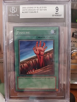 2002 Legend, Blue Eyes White Dragon Yu-Gi-Oh! Fissure * 1st Edition Beckett 9-image