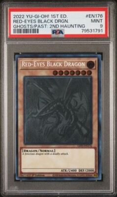 Yu-Gi-Oh! PSA 9 Red-Eyes Black Dragon GFP2-EN176 Ghost Rare 1st Edition Mint-image