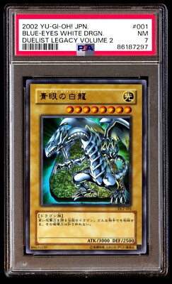 PSA 7 Near Mint Blue-Eyes White Dragon DL2-001 Duelist Legacy Volume 2 Japanese-image
